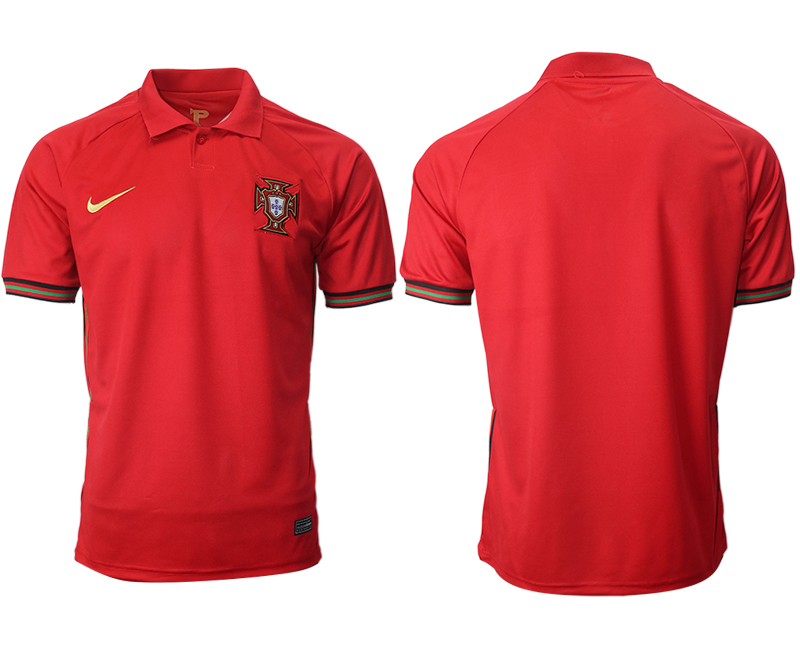 Men 2021 European Cup Portugal home aaa version red Soccer Jersey